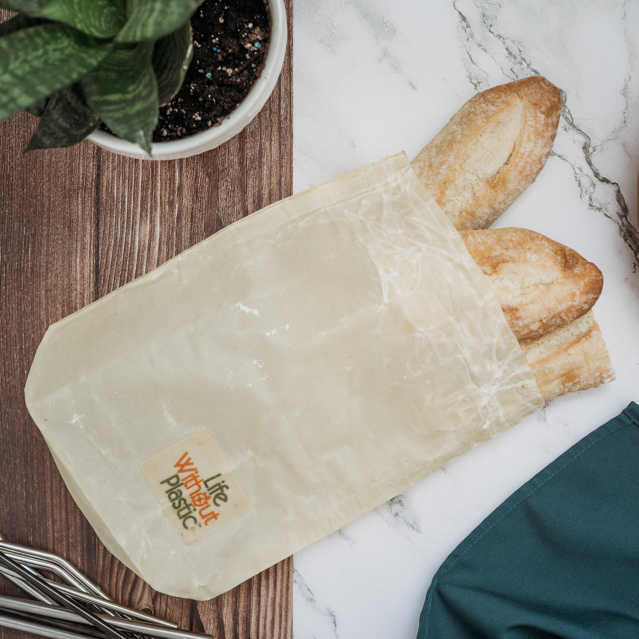 Sac ciré en coton biologique - Grand