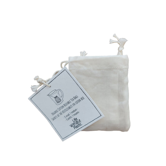Organic Cotton Reusable Tea Bags - 30 bags
