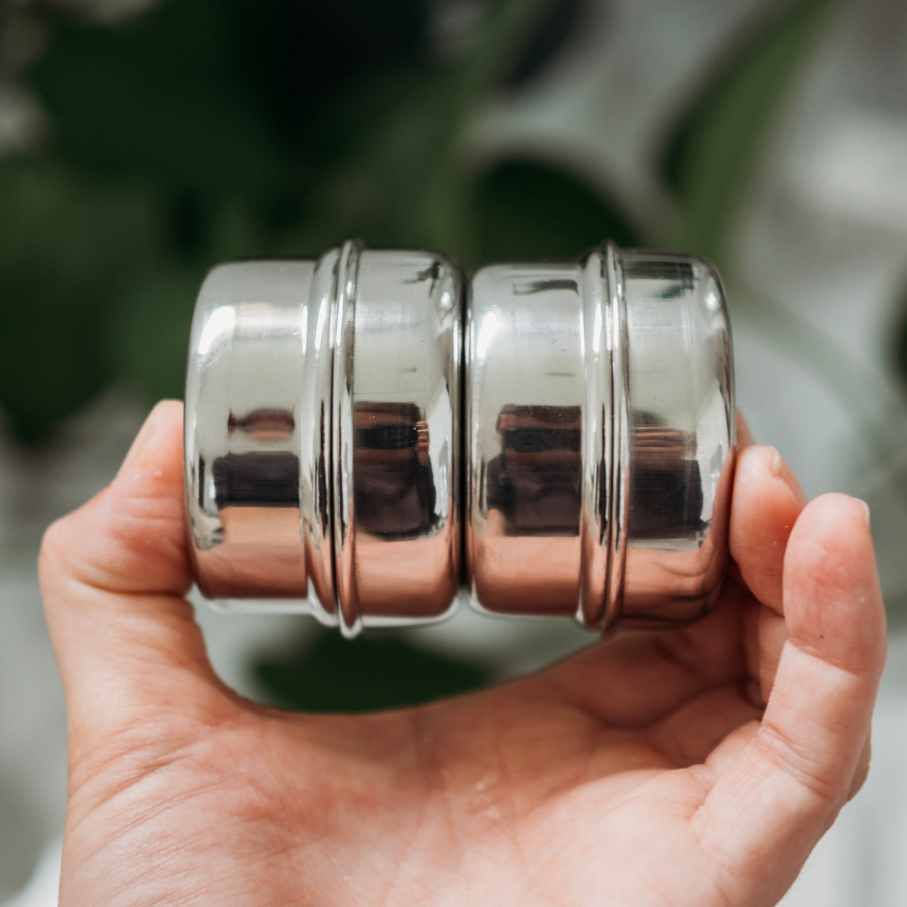 Récipients à trempette en acier inoxydable - Lot de deux