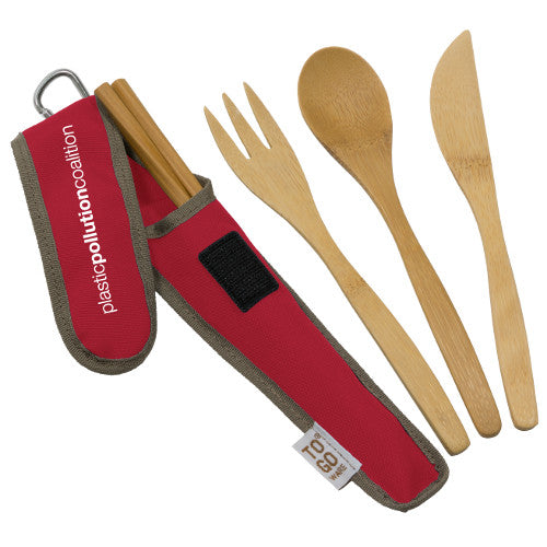 PPC Reusable Bamboo Utensils in Sleeve