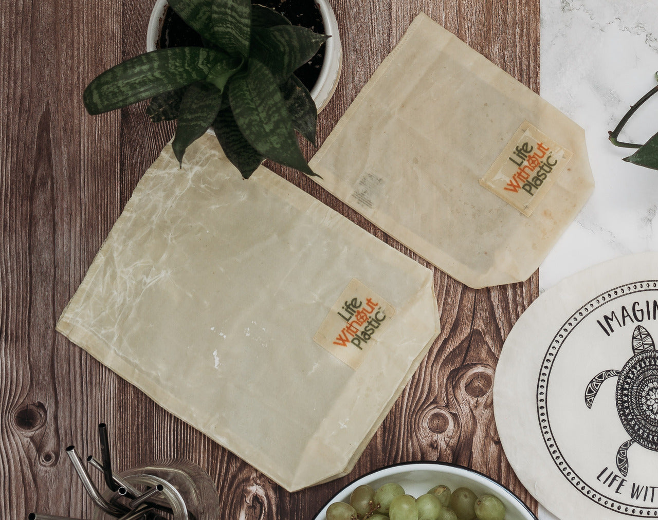 Organic Cotton Waxed Bag - Large