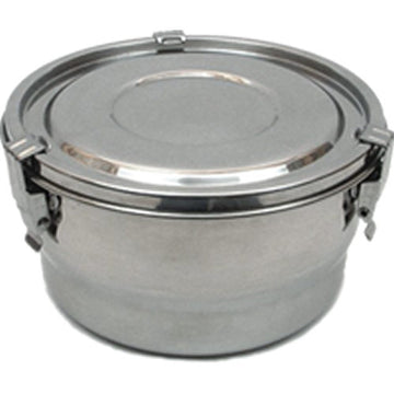 Stainless Steel Airtight Watertight Food Storage Container - 14 cm / 5.5 in.